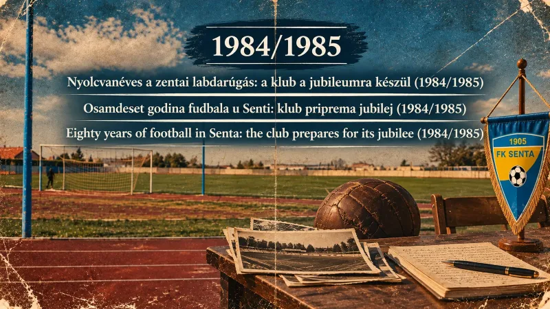 Osamdeset godina fudbala u Senti: klub priprema jubilej (1984/1985)